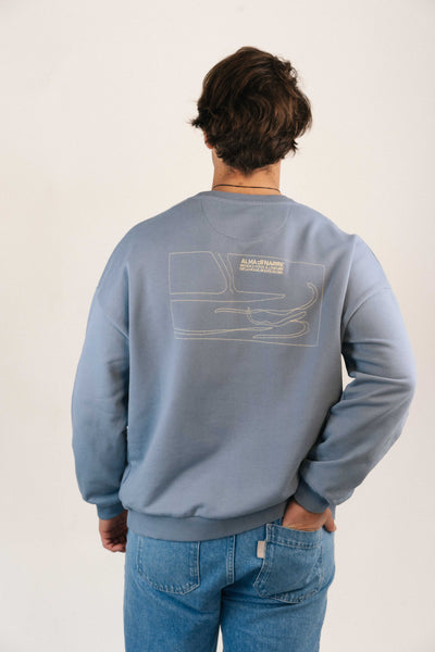 CREWNECK LOVE OF THE WIND - blue – Almanarre Wind & Wave